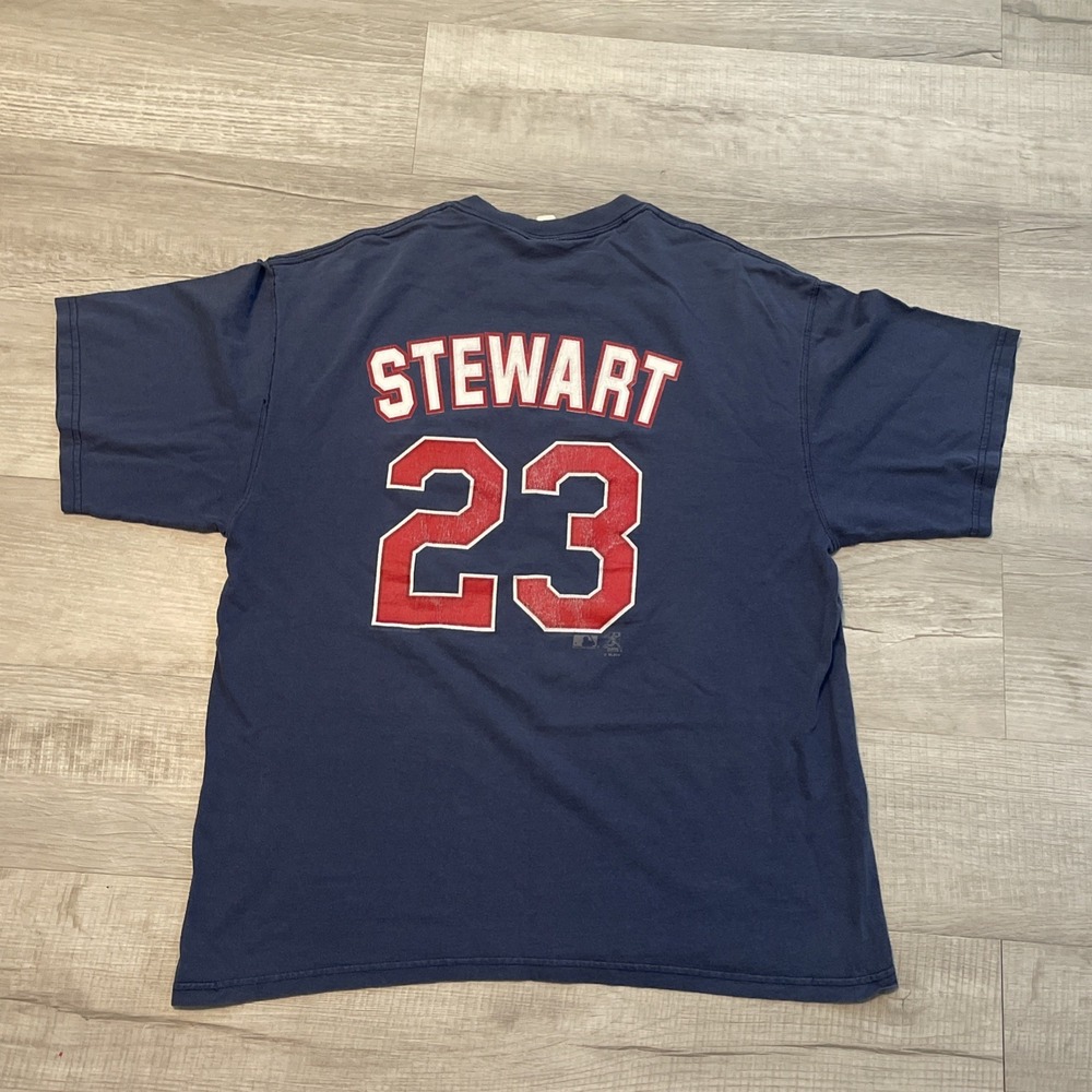 VTG Minnesota Twins T shirt y2k 23 Stewart Shannon XL MLB‎ LEE Sports Tag Faded